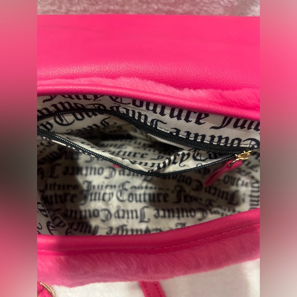 Juicy Couture “Let’s Get Cozy” Crossbody Bag | Pink Flash Faux Fur Purse | NWT - Picture 9 of 12